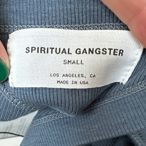 NWT - Spiritual Gangster Simone Rib Maxi Dress - Dusty Blue - Picture 4 of 8